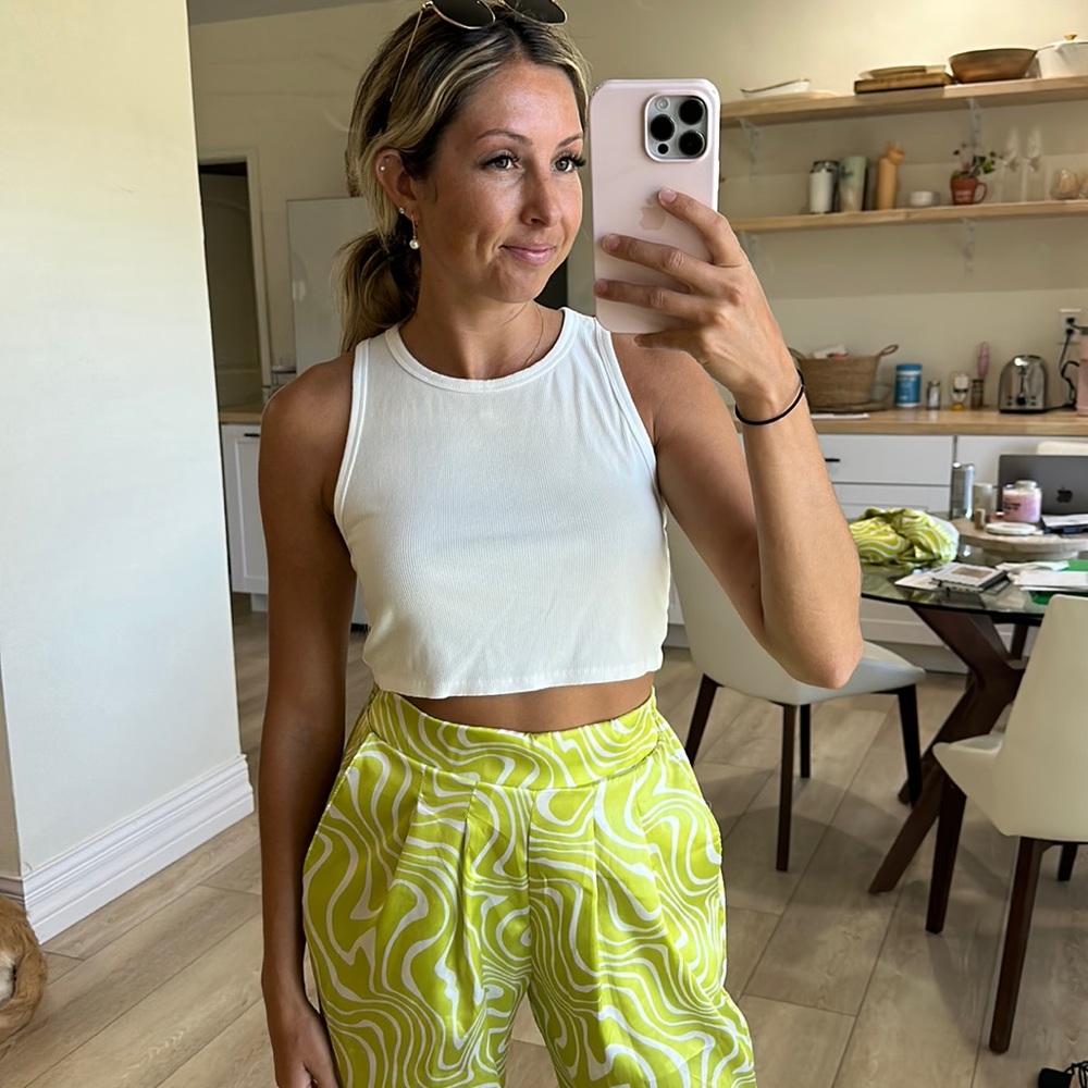 White ribbed crop top